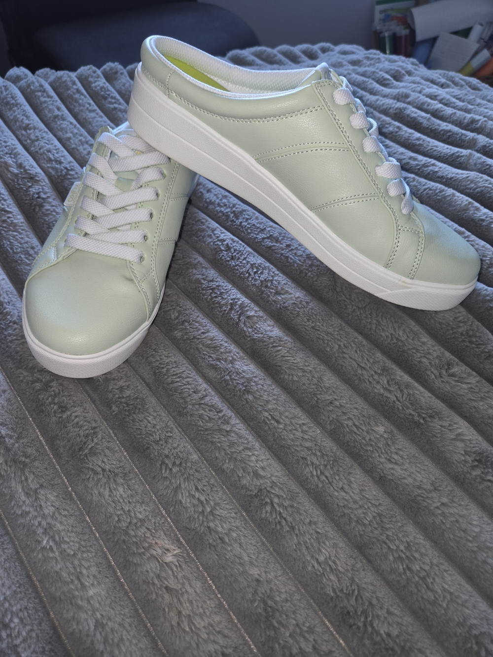 Ryka Women's Mint Green and White Low-Top Sneakers